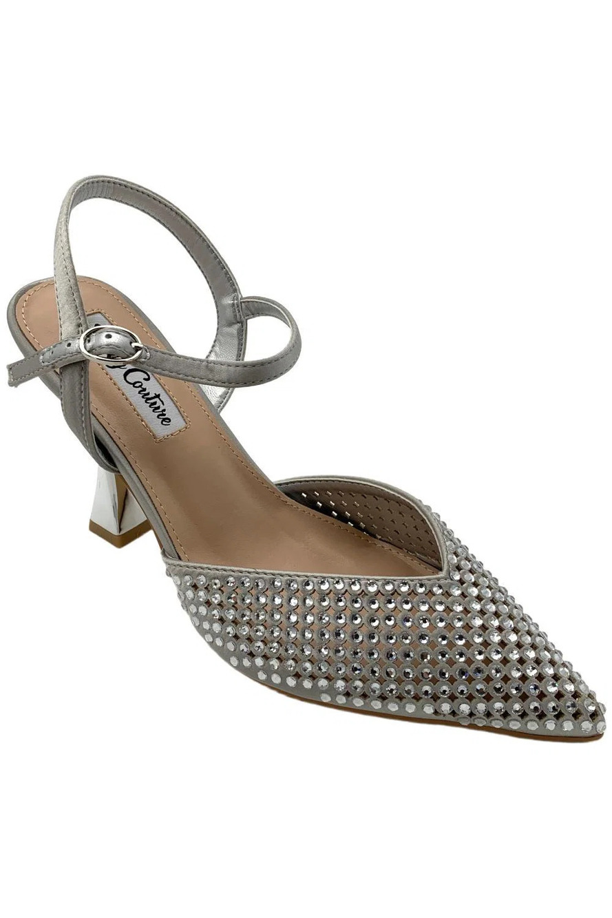 Lady Couture Women's Tango Strappy Pump Silver - Medium